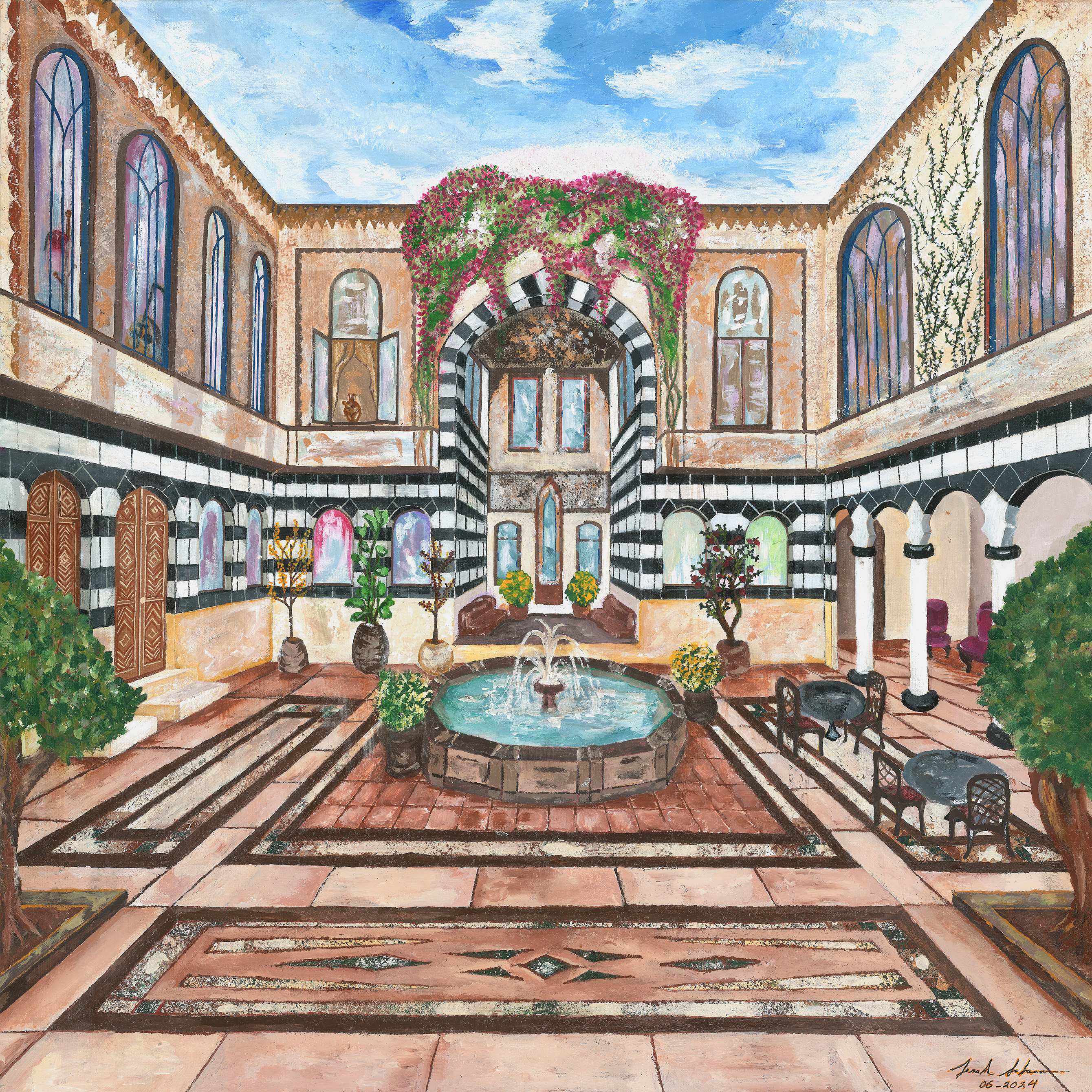Echoes of Damascus: A Reverie in the Courtyard